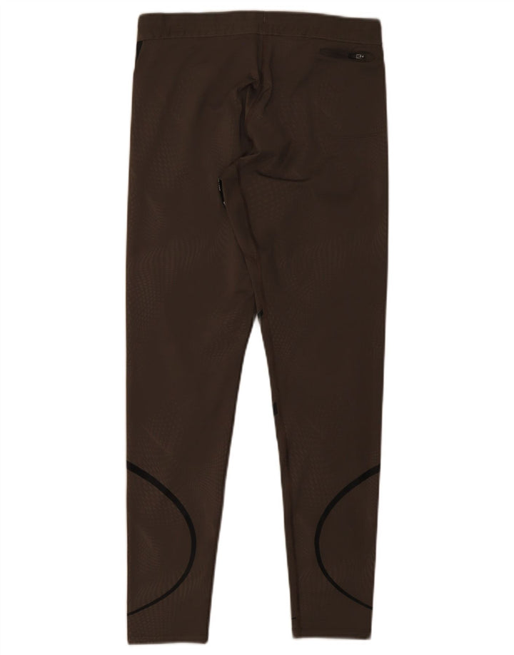 Leggings Nike Dri Fit pentru femei UK 12, maro mediu, poliester cu dungi