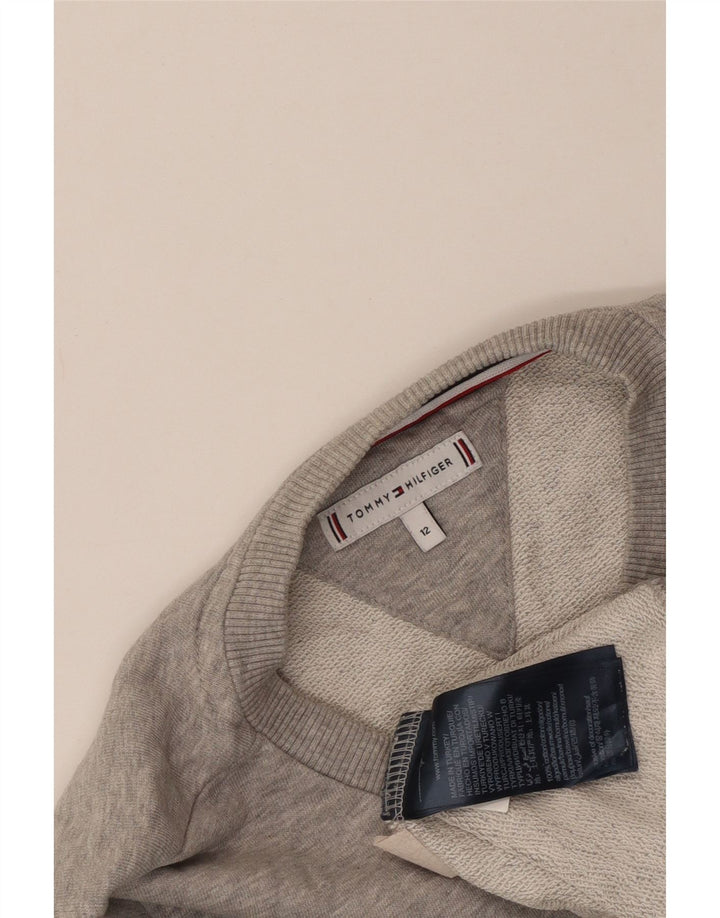 Pulover cu grafic pentru băieți Tommy Hilfiger, 11-12 ani, gri cu pete