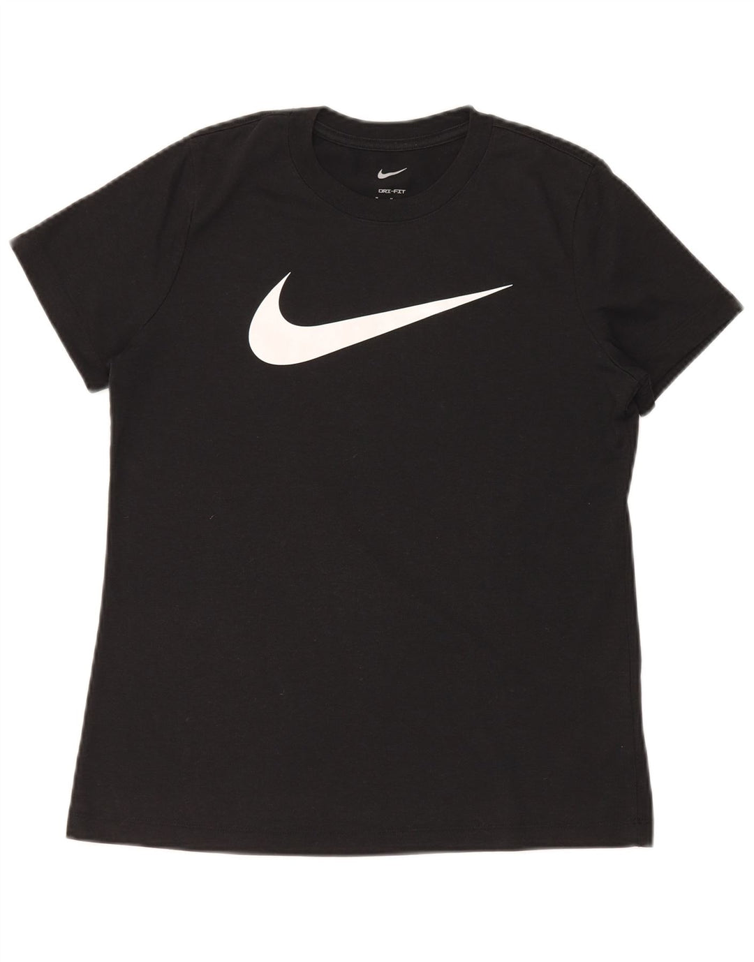 Tricou grafic Nike Dri Fit pentru femei Top UK 14 Poliester mediu negru