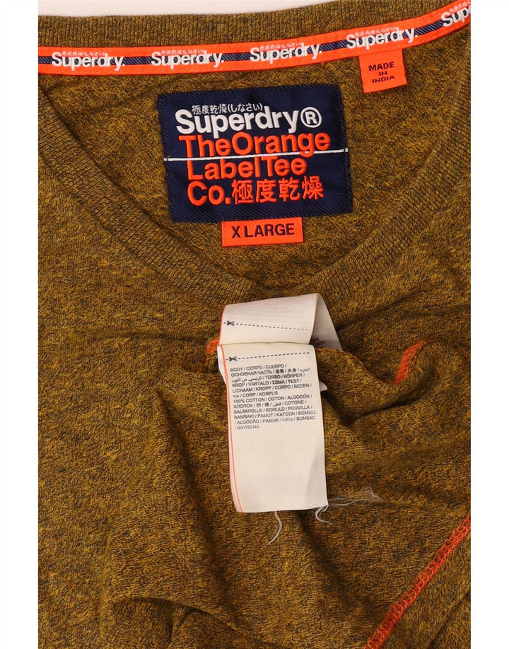 SUPERDRY Tricou pentru femei Top XL Verde bumbac cu pete