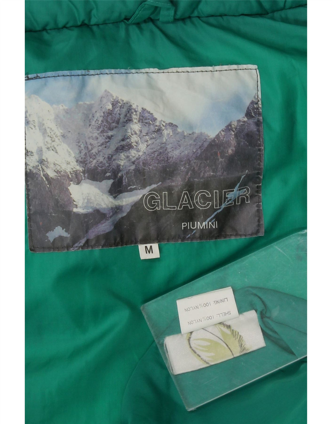 Jachetă căptușită pentru bărbați vintage UK 38, nailon verde mediu