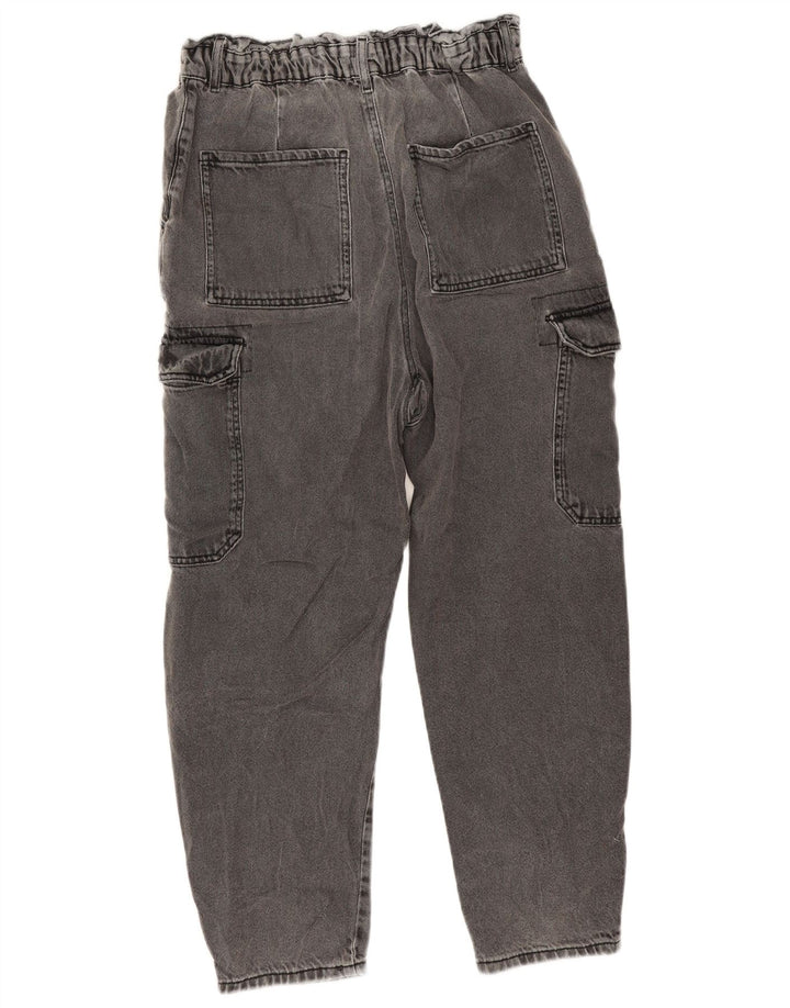 Blugi largi pentru femei Crop Cargo Zara EU 40 Mediu L32 L25 Bumbac gri