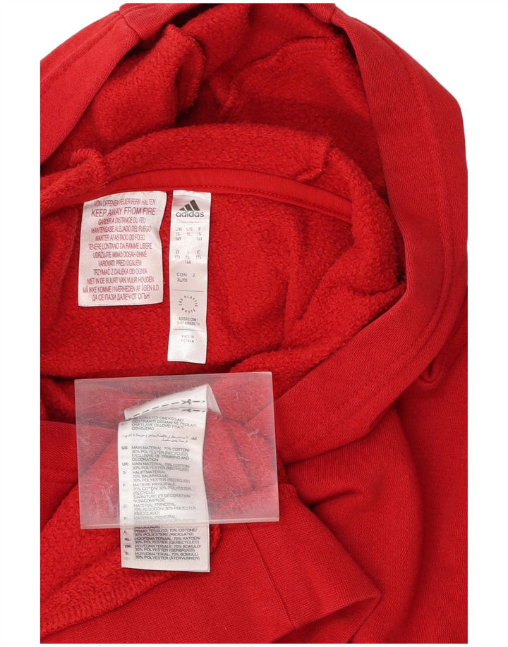 Pulover ADIDAS pentru băieți 15-16 ani, bumbac roșu