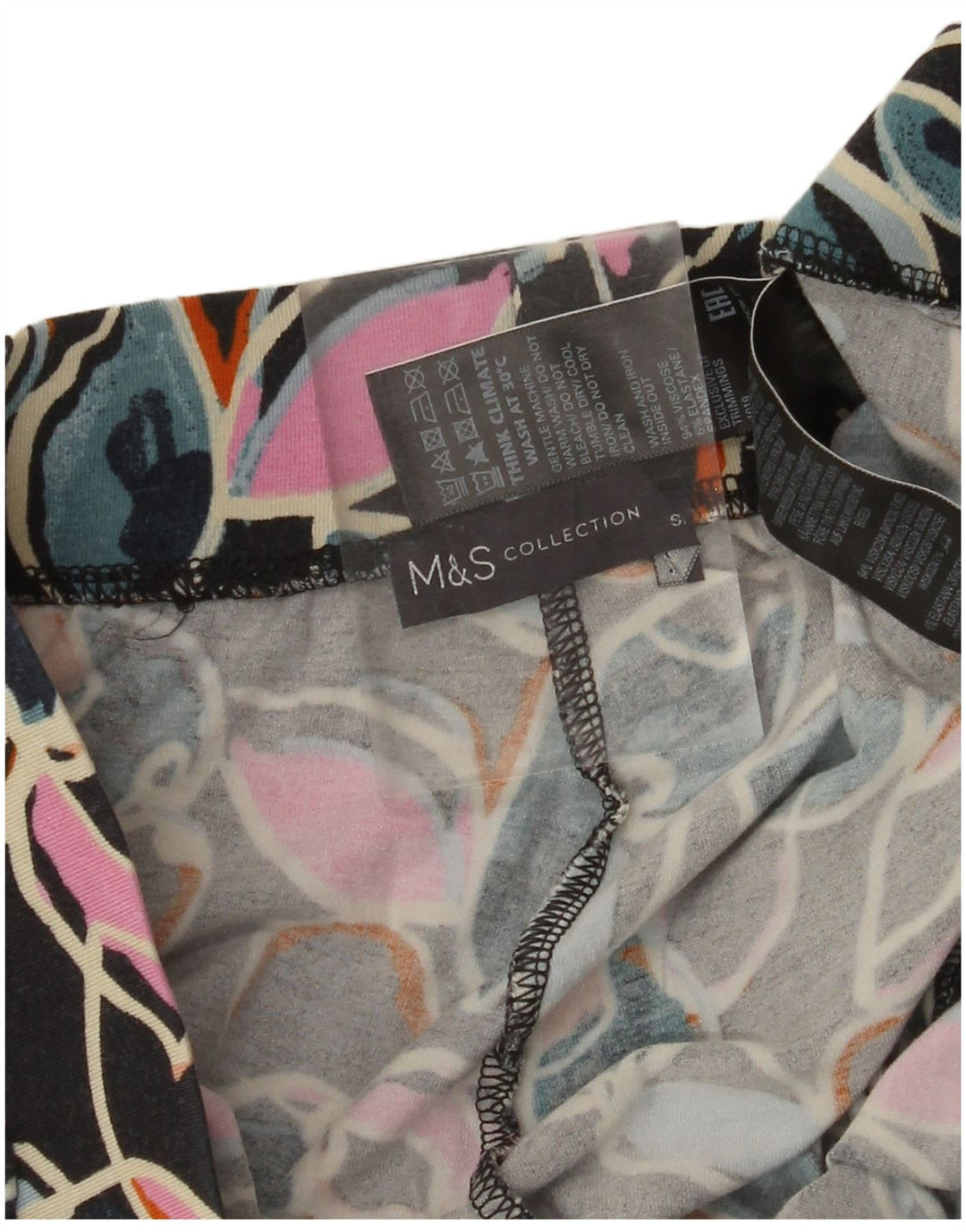 MARKS & SPENCER Leggings pentru femei UK 14 Large W32 L27 Multicolor Floral