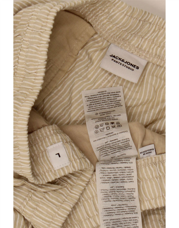 Pantaloni scurți sport Jack & Jones pentru bărbați, poliester cu dungi mari, bej
