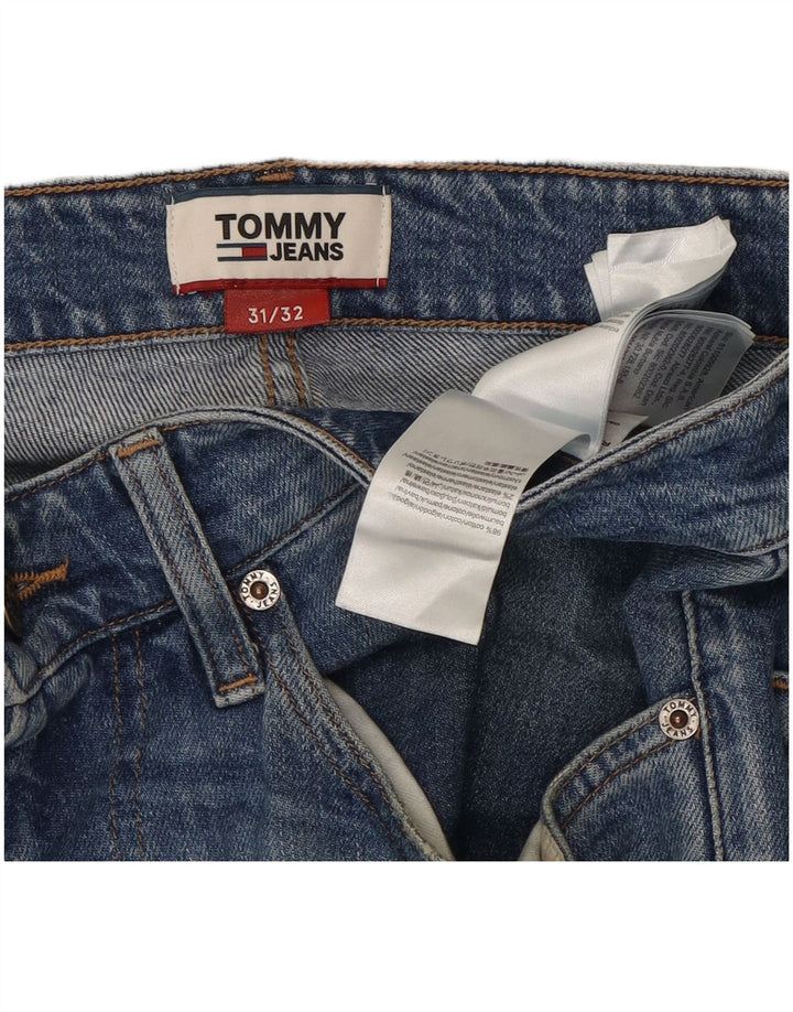 TOMMY HILFIGER Mens Distressed Slim Jeans W31 L32 Blue Cotton