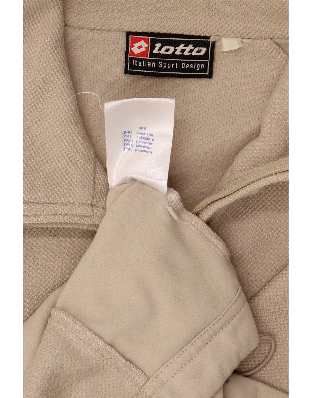Jachetă de trening pentru bărbați Lotto UK 42/44 XL poliester bej
