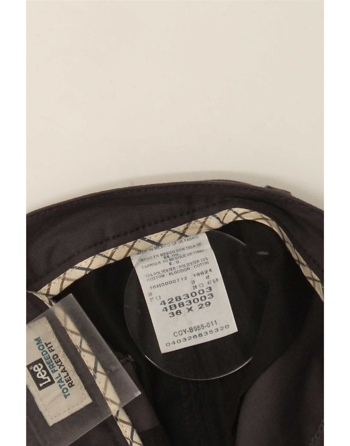Pantaloni chino pentru bărbați Lee, cu tăiere relaxată, L36 L29, poliester gri