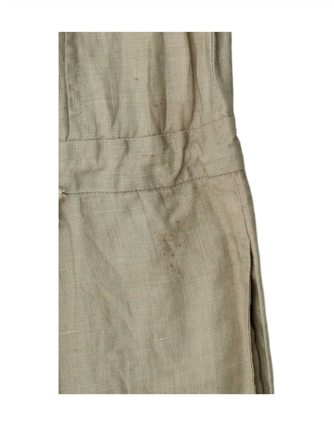 Combi de damă Vintage fără mâneci UK 12 Medium Khaki Linen