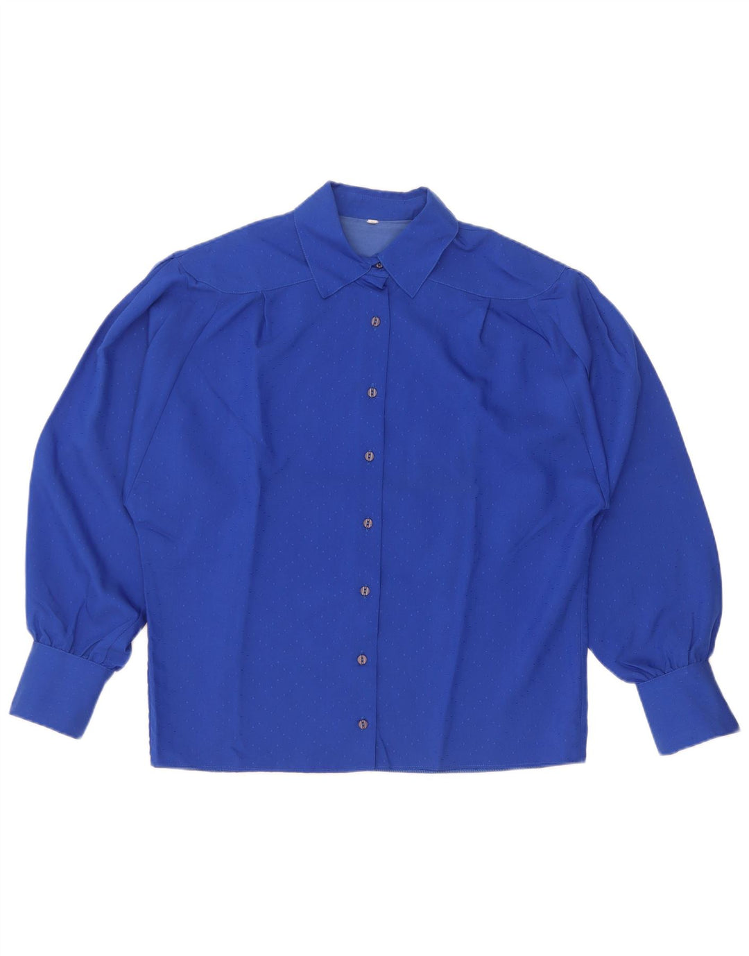 Bluză pentru femei vintage cămașă EU 38 Medium Blue Spotted Viscose