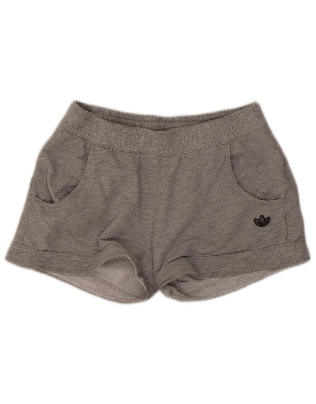 Pantaloni scurți sport Adidas pentru femei UK 12 Medium Gri Bumbac