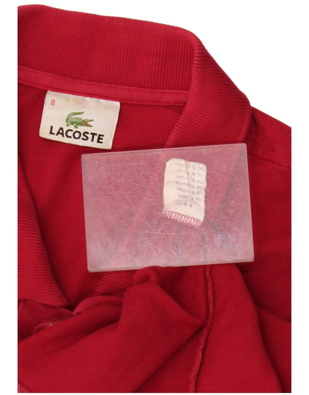 Tricou polo pentru bărbați LACOSTE Mărimea 8 3XL Bumbac roșu