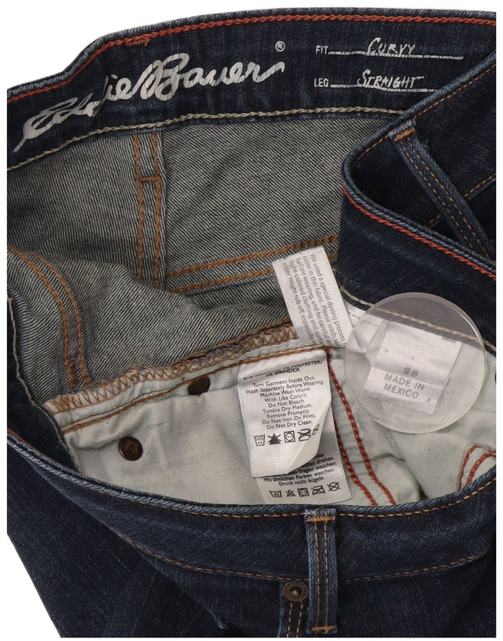 Blugi drepti pentru femei Eddie Bauer US 8 Medium W29 L29 Bumbac bleumarin