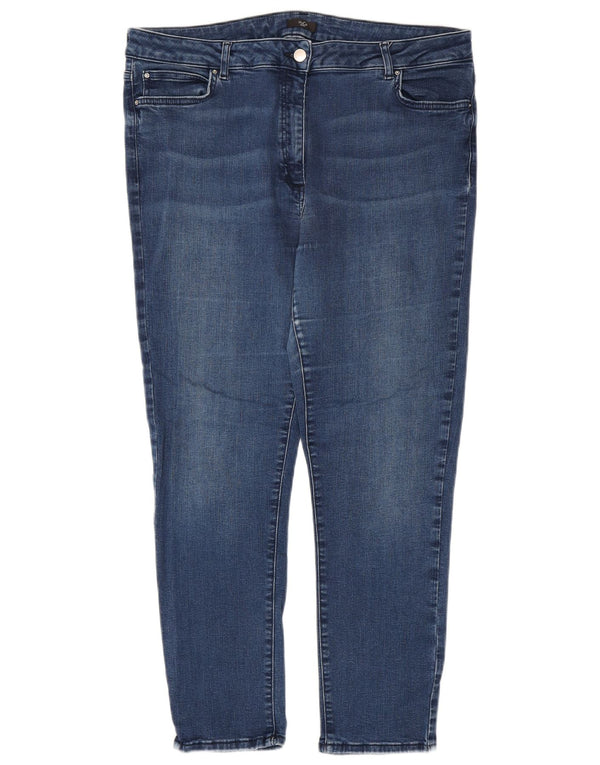 Blugi subțiri pentru femei M&Co UK 18 XL W34 L27 Bumbac albastru