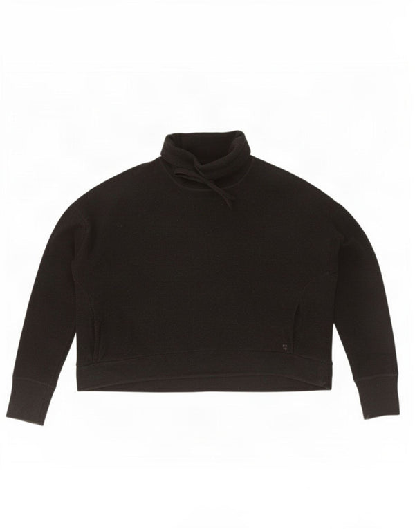 Sweaty Betty Pulover supradimensionat pentru femei, UK 18 XL, bumbac negru