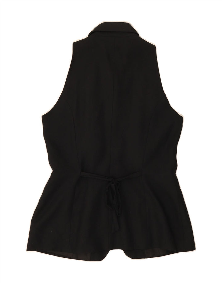 MAX DINE Womens 5 Button Sleeveless Blazer Jacket IT 44 Medium Black Vintage Max Dine and Second-Hand Max Dine from Messina Hembry 