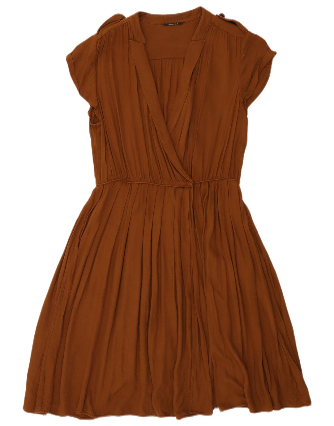 Massimo Dutti Rochie Wrap Femei EU 42 Maro Viscoza Maro