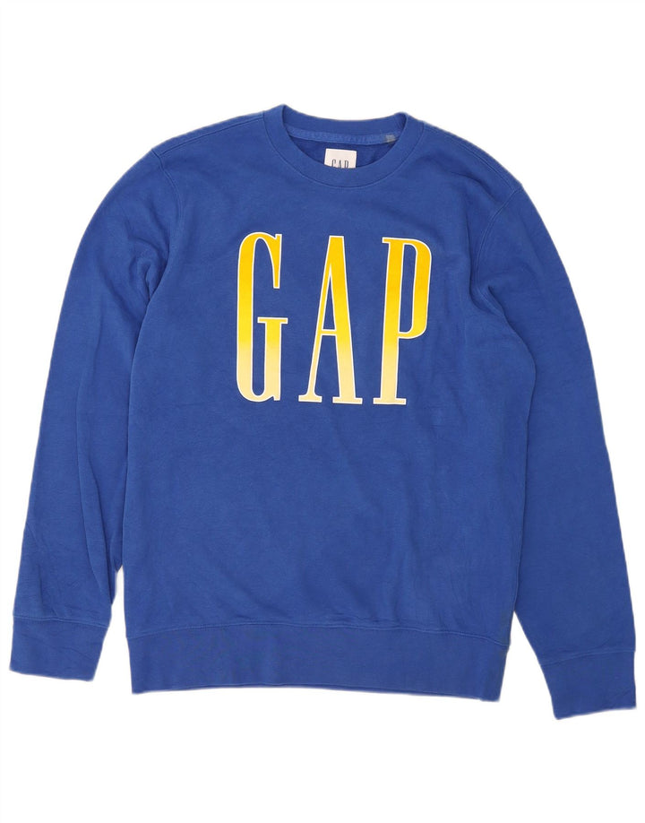 Pulover cu grafic pentru femei Gap UK 14 Bumbac albastru mediu
