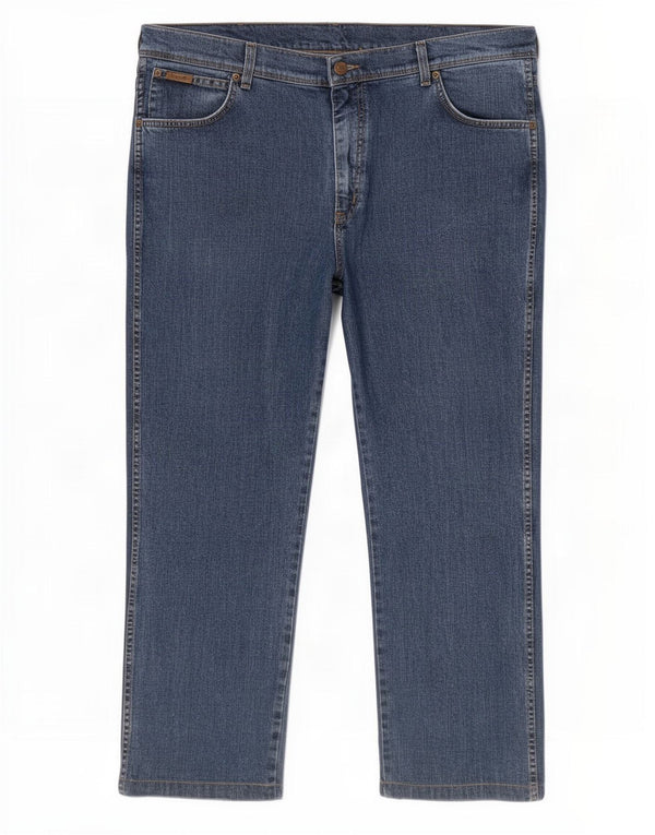 Blugi drepte stretch pentru bărbați Wrangler Texas W40 L34 Bumbac albastru