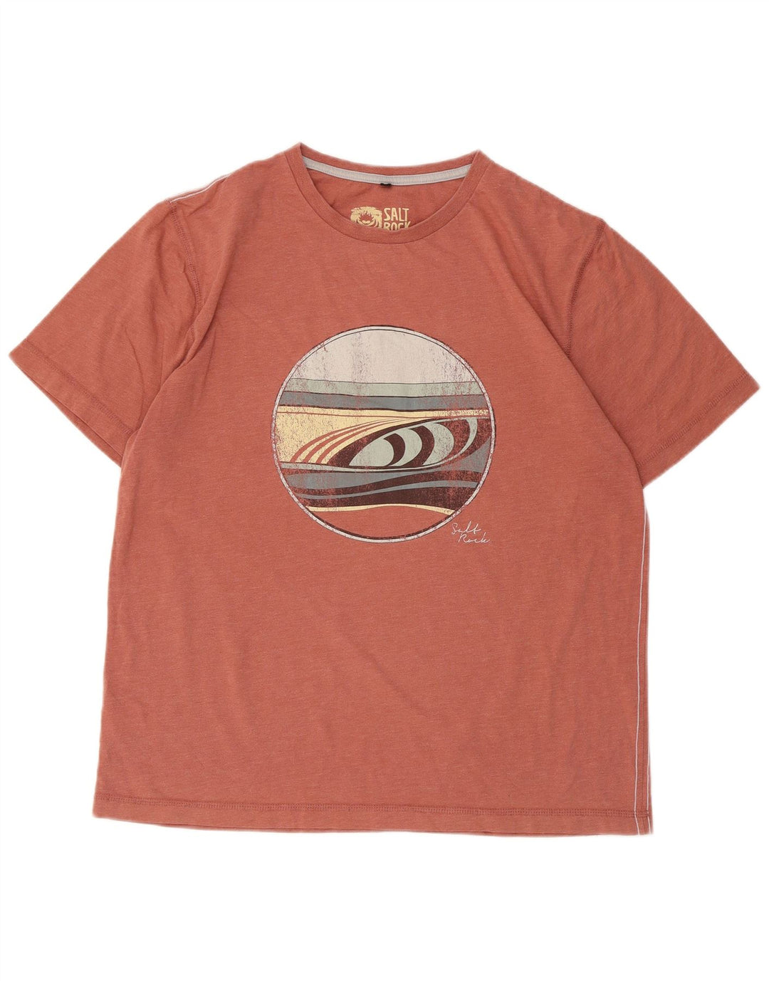Tricou grafic pentru bărbați Saltrock, cu croiala clasică, Top portocaliu mediu