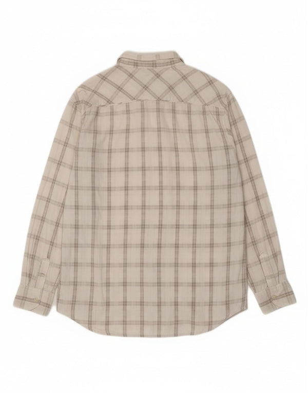 Cămașă Classic Slim Fit XL pentru bărbați Wrangler, bumbac cu carouri alb