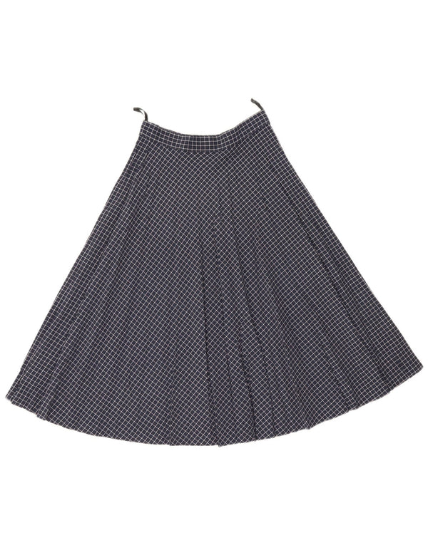 Fusta A-Line pentru Damă Vintage W25 XS Bleumarin Check