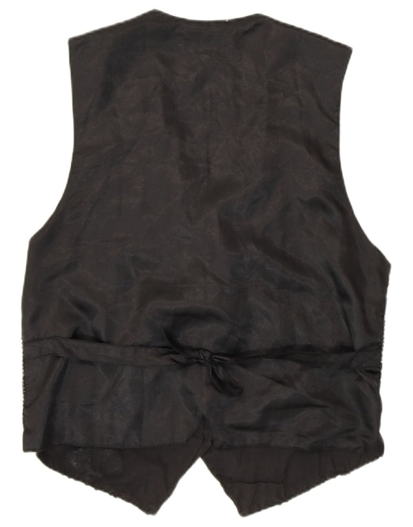 Vestă cu paiete pentru femei VINTAGE UK 14 bumbac mediu negru anii 80