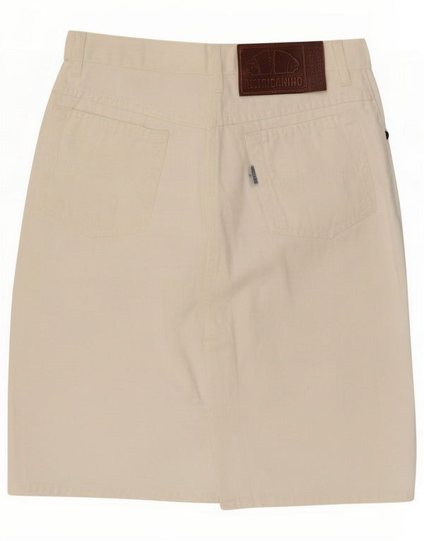 Americanino Womens Straight Skirt Medium W30 White Cotton