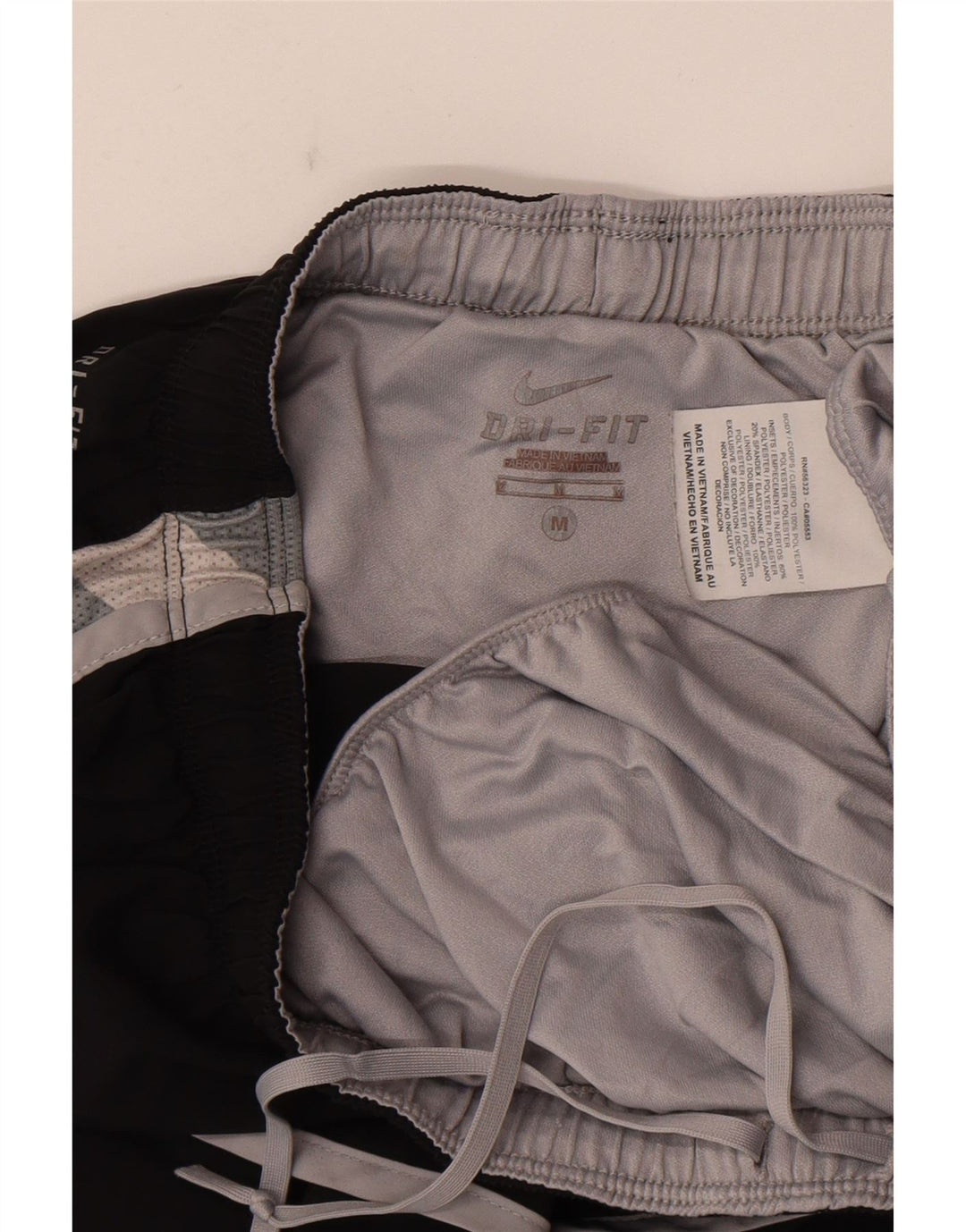 Pantaloni scurți sport Nike pentru femei, medii W28 L12, poliester color bloc negru