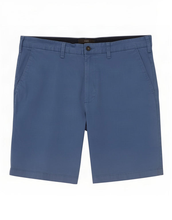 Pantaloni scurți chino pentru bărbați Marks & Spencer W34, mare, albastru, bumbac