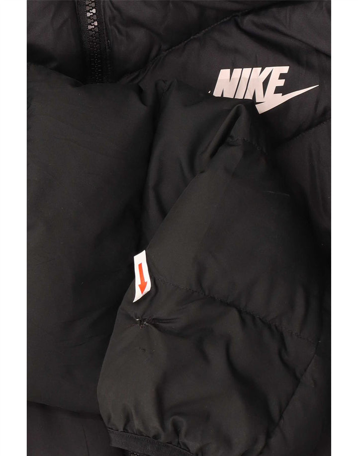 Jachetă căptușită cu glugă Nike pentru bărbați UK 38 Poliester mediu negru