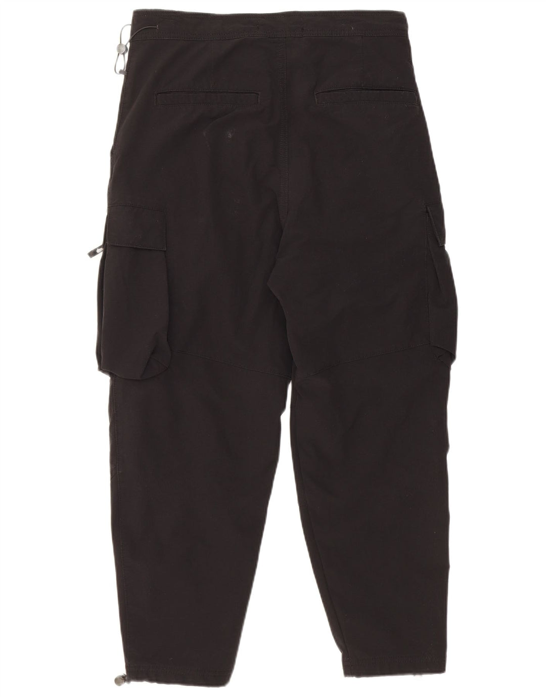 Pantaloni cargo conici tăiați pentru bărbați Zara Mediu L32 L24 Negri