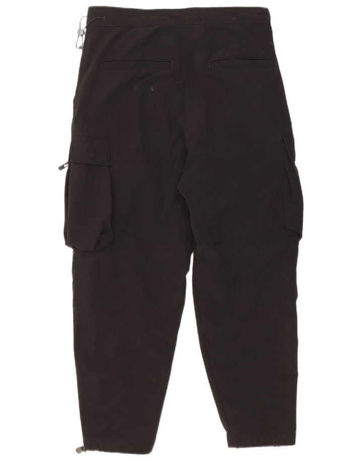 Pantaloni cargo conici tăiați pentru bărbați Zara Mediu L32 L24 Negri