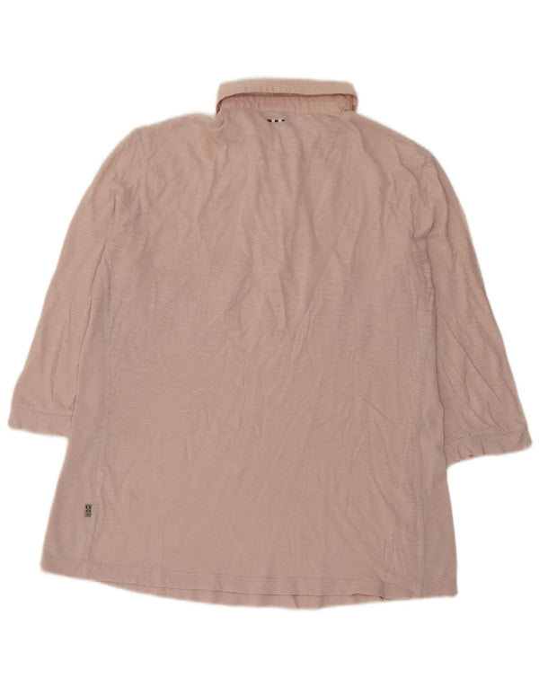 Tricou polo pentru femei Napapijri cu mâneci 3/4 UK 14 Roz mediu