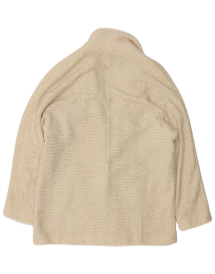 ZARA Womens Oversized Overcoat UK 14 Medium Off White