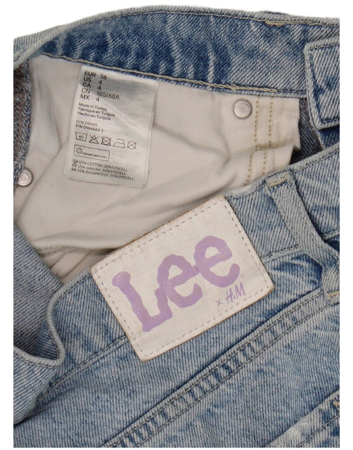 Lee Blugi Distressed drepte pentru femei EU 36 Mici L30 L30 Bumbac albastru