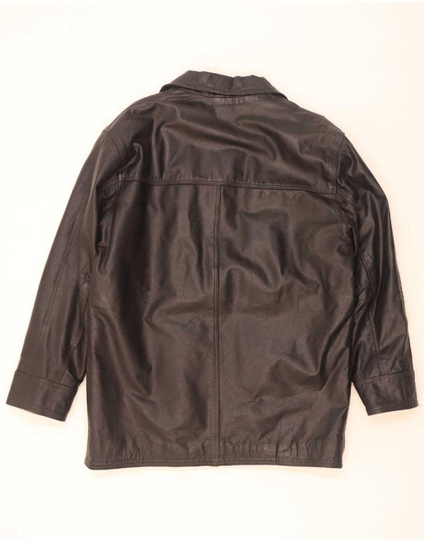 Jachetă din piele pentru bărbați Shelter Bay UK 42 XL Negru