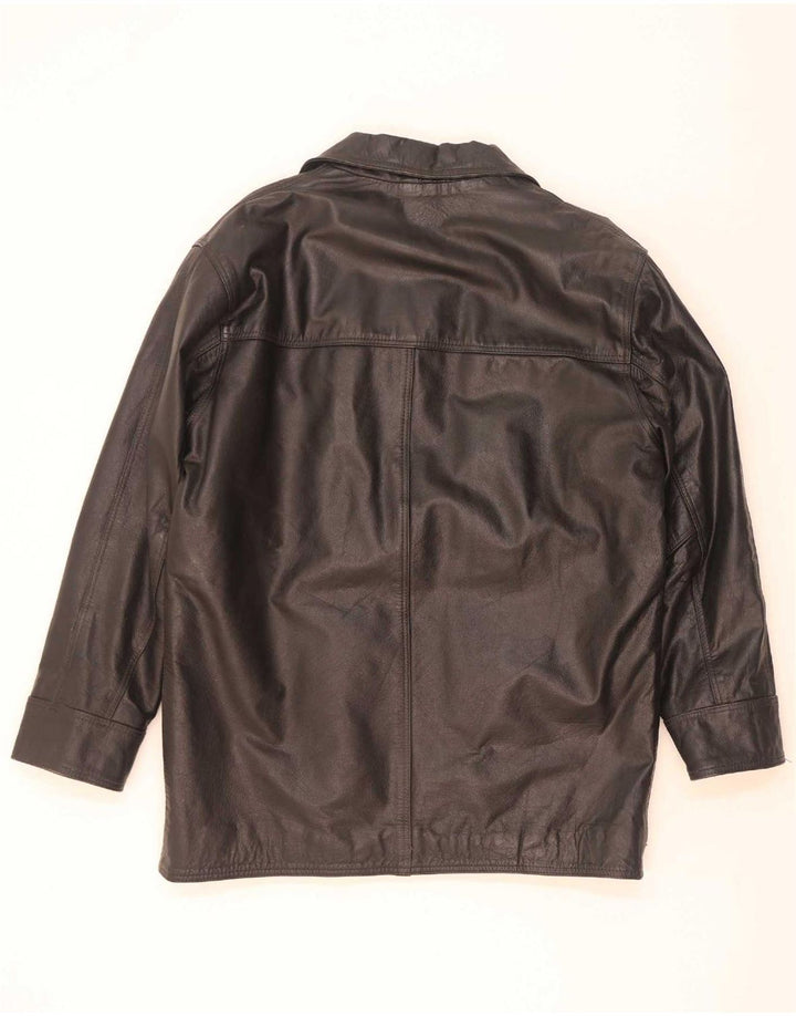 Jachetă din piele pentru bărbați Shelter Bay UK 42 XL Negru