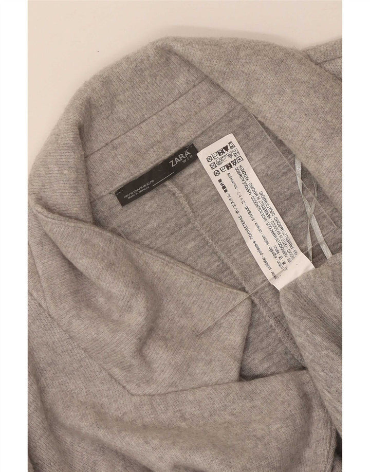 Pardesiu deschis pentru femei Zara UK 14 Medium Gri Poliester