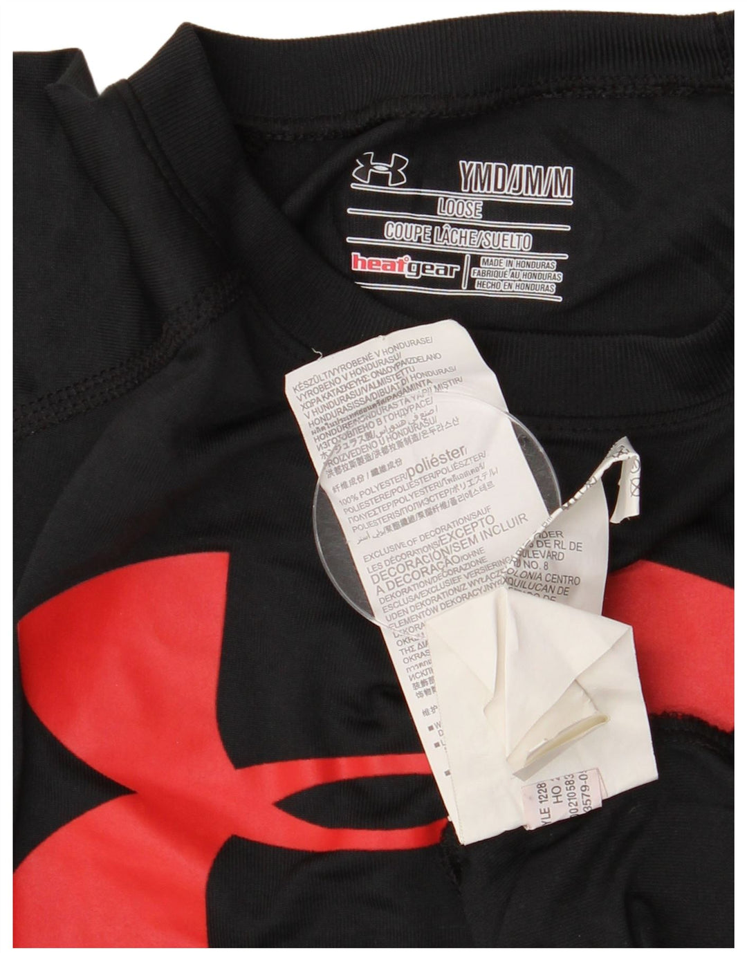 Tricou grafic Under Armour pentru băieți Heat Gear Top 9-10 ani mediu negru