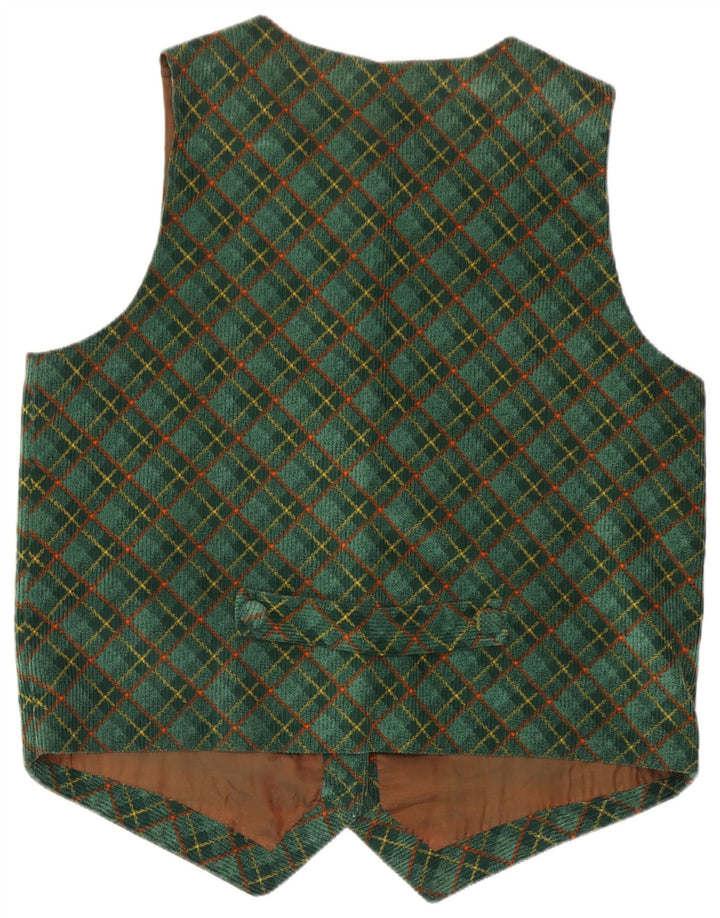 Vestă de damă vintage UK 16 mare, verde, check