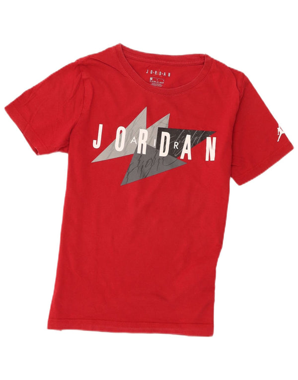 Tricou grafic Jordan pentru băieți Top 12-13 ani mare bumbac roșu