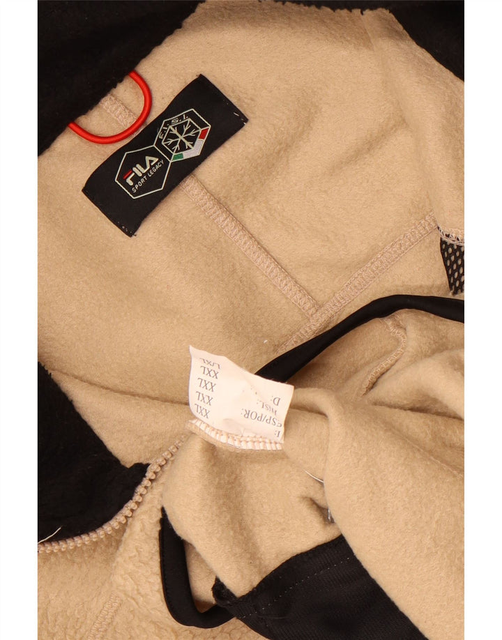 Jachetă pentru bărbați Fila Fleece UK 44 2XL Bej Colorblock