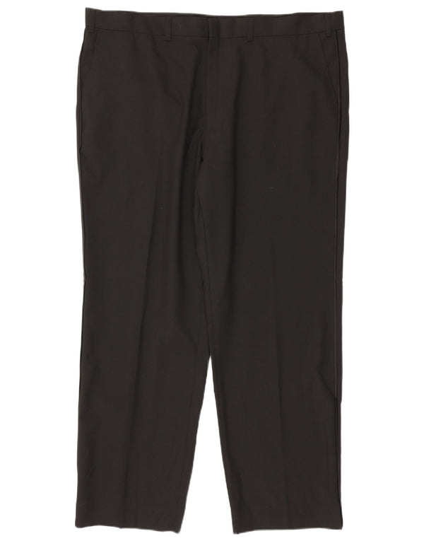 Marks & Spencer Pantaloni drepți pentru bărbați L42 L31 Poliester negru