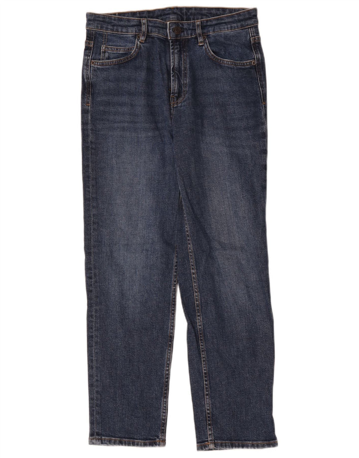 Massimo Dutti Blugi Drepți Femei L30 L27 Bumbac Albastru