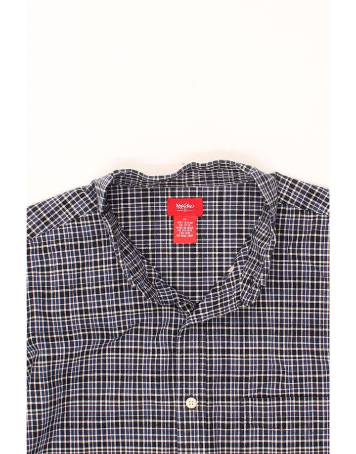 MOSSIMO Mens Shirt Medium Navy Blue Check Cotton Vintage Mossimo and Second-Hand Mossimo from Messina Hembry 