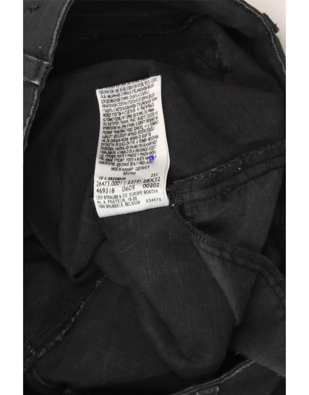 Blugi slim pentru femei Levi's W28 L32 bumbac negru