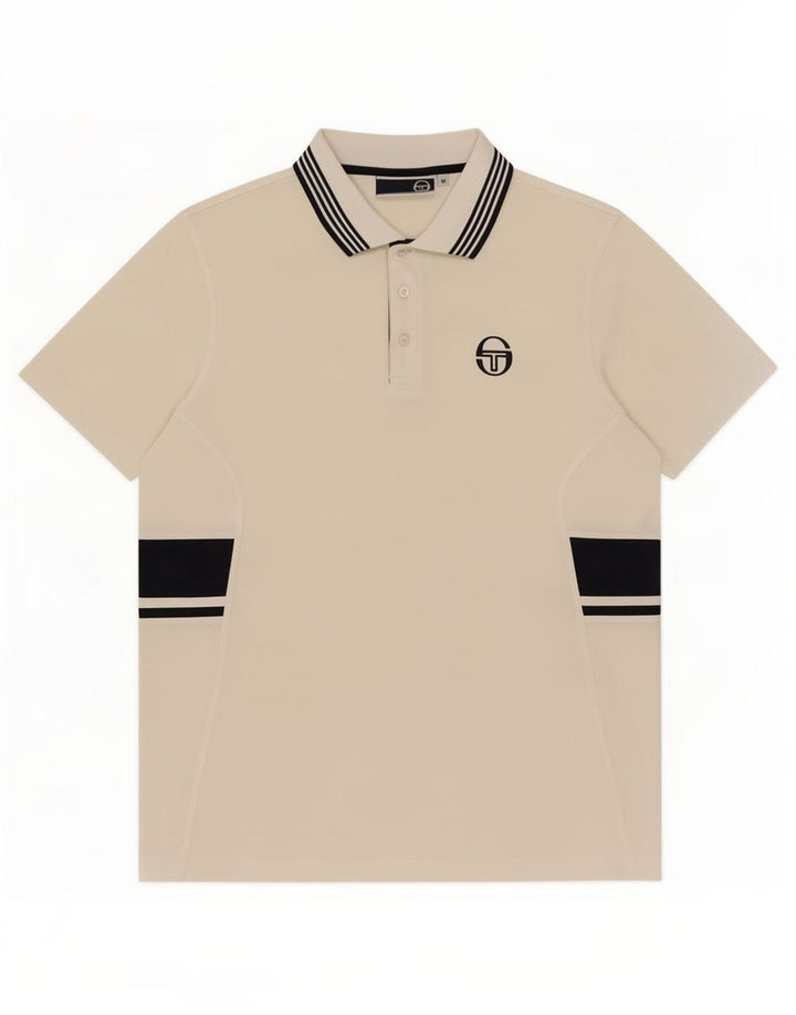 Tricou polo Sergio Tacchini pentru bărbați, alb mediu, bloc de culoare
