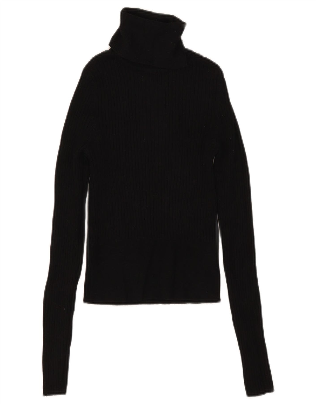 Crop Top pentru femei Zara cu mânecă lungă UK 8 mic, negru, viscoză