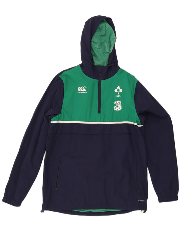 Jachetă de ploaie cu glugă pentru bărbați Canterbury IRFU UK 38 Medium Bleumarin Colorblock